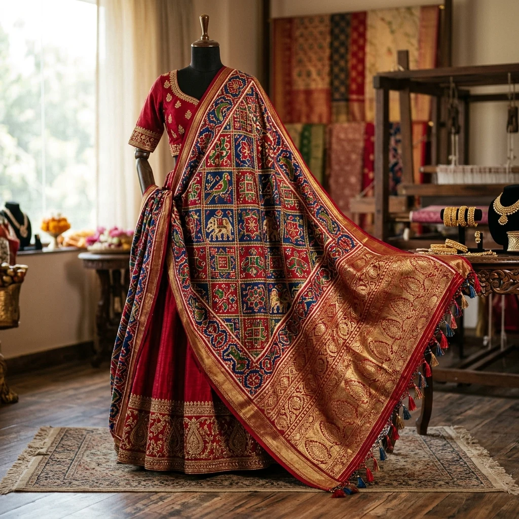 Pure Silk Double Ikat Patola Dupatta